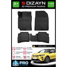 S-Dizayn Kia Stonic 3D Pro Havuzlu Paspas 2017 Üzeri A+ Kalite 3DS-SDZ081