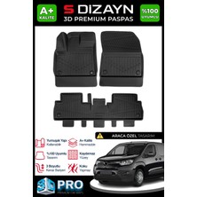 S-Dizayn Toyota Proace City 3D Pro Havuzlu Paspas 2018 Üzeri A+ Kalite