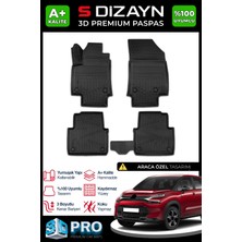 S-Dizayn Citroen C3 Aircross 3D Pro Havuzlu Paspas 2017-2024 A+ Kalite 3DS-SDZ103