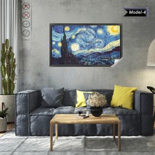 Akıllı Kağıt Van Gogh Yıldızlı Gece Tablo - Poster Dünyaca Ünlü (Model- 4)