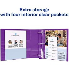 Velora Heavy-Duty View 3 Halkalı Klasör, 3 Inç One Ezd Halkalar, 1 Lila Ciltleme (79810)