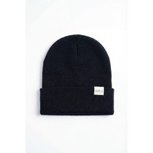 Bahels Unisex Siyah Kalın Basic Düz Triko Bere