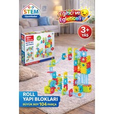 Sayıcı Kids Roll Yapı Blokları Seti 104 Parça | Çocuklar Için Eğitici Oyuncak | Motor & Yaratıcılık Geliştiren