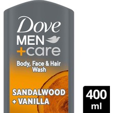 Dove Men +Care Duş Jeli Body, Face&hair Sandalwood +Vanilla 400 ml