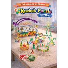 Sayıcı Kids Kelebek Puzzle 480 Parça Plastik Kutulu Eğitici Blok Eğitici Zeka Geliştirici Oyuncak