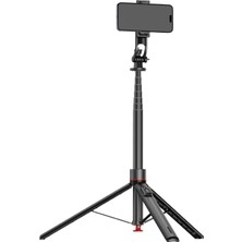 Velora Otomatik Açılan Selfie Çubuğu – 1.75M Uzayan Paslanmaz Çelik Gövde, Manyetik Bluetooth Kumandalı, Çok Açılı Ayarlı Telefon Tutucu ve Stand | TT03