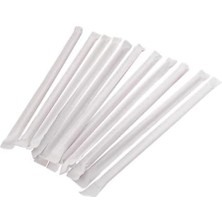 Velora Merip Plastik Kağıtlı Hijyenik Pipet- 200 Adet- Dışı Kağıt Sargılı Pipet