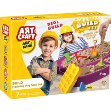 Sayıcı Kids Ilk Inşaatım Kinetik Kum Set 600 gr Eğitici Aktivite Oyunu & Motor Beceri & Duyusal