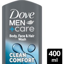 Dove Men +Care Duş Jeli Body, Face&hair Clean Comfort 400 ml