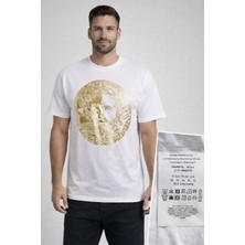 Versace Medusa Varak Baskılı Organik Pamuklu T-Shirt