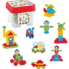 Sayıcı Kids Yerli Üretim Bloklar Özel Kovada (80 Parça) + Eğitici Oyuncak ++ 3 Yaş + Motor Beceri