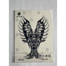 Airbrush Tattoo Kanat Yarı Kalıcı Geçici Dövme Sonradan Kararan 1 Aylık Dövme 11X8 cm