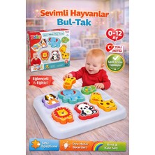 Sayıcı Kids Eğitici Sevimli Hayvanlar Bul-Tak - Bultak LEGO - Motor Becerileri - Şekil Takmaca