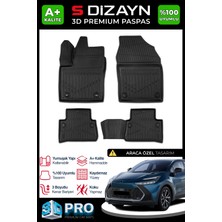 S-Dizayn Toyota C-Hr 3D Pro Havuzlu Paspas 2023 Üzeri A+ Kalite 3DS-SDZ206