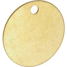 Velora Brady 23211 5 cm Çap B-907 Pirinç Yuvarlak Boş Pirinç Valf Etiketleri (25'li Paket)