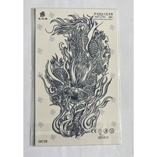 Airbrush Tattoo Öfkeli Dragon Yarım Kol Yarı Kalıcı 1 Ay Kalıcı Geçici Dövme 18X11 cm