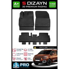 S-Dizayn Citroen Berlingo 3D Pro Havuzlu Paspas 2018 Üzeri A+ Kalite