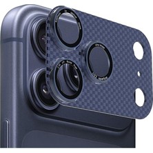 Velora 17 Pro Max Için Cl-21 Karbon Kamera Lens Koruyucu (Lacivert)