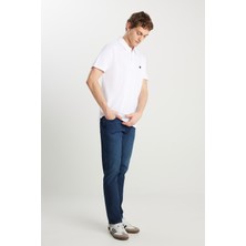 Wrangler W12S00019337 Mavi Erkek Texas Slim Fit Dar Kesim Normal Bel Dar Paça Gri Melanj Pamuklu Esnek Denim Jean Pantolon