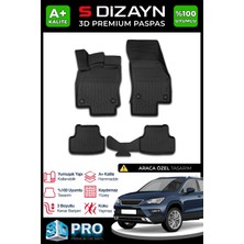 S-Dizayn Seat Ateca 3D Pro Havuzlu Paspas 2017-2020 A+ Kalite 3DS-SDZ013