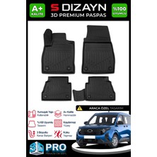 S-Dizayn Ford Courier 3D Pro Havuzlu Paspas 2023 Üzeri A+ Kalite 3DS-SDZ087