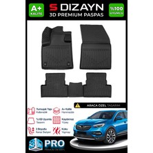 S-Dizayn Opel Grandland x 3D Pro Havuzlu Paspas 2017-2024 A+ Kalite 3DS-SDZ037