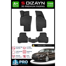S-Dizayn Skoda Superb 2 3D Pro Havuzlu Paspas 2008-2014 A+ Kalite 3DS-SDZ098