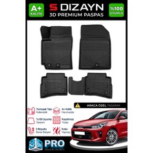 S-Dizayn Kia Rio 3D Pro Havuzlu Paspas 2017-2023 A+ Kalite 3DS-SDZ168