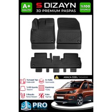 S-Dizayn 3D Pro Havuzlu Paspas A+ Kalite Kauçuk Siyah Renk Katlanabilir Özellikli