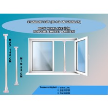 Tuncel Teknik 10 Adet Beyaz Renk Pencere Güvenlik Bariyeri-Boyu Ayarlanabilir Korkuluk (80-130 cm )