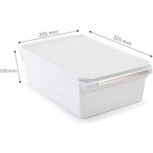 Velora Kapaklı Banyo Mutfak Düzenleyici Raf Ps 325 * 205 * 100 mm Beyaz M-E27-40-01K