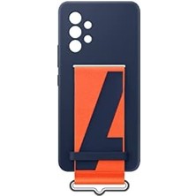 Velora Galaxy A53 Kordonlu Silikon Kılıf - Lacivert