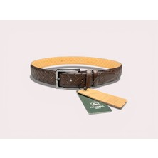 İstanbul Belt Hakiki Deri Erkek Kemer – 3.5 cm – Örgü Desenli Klasik Model