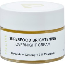 Velora Superfood Brightening Overnight Cream |aydınlatıcı Yoğun Krem (Zerdeçal | Ginseng |%3 Bitkisel Vitamin C)