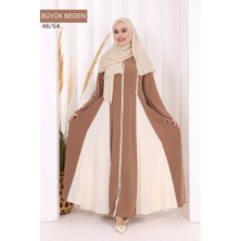 Bym Fashion Biyeli Fermuarlı Ferace 7050-1 Taba