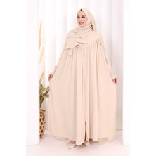 Bym Fashion Biritli Ferace Şal Hediye ! 7056 Taş