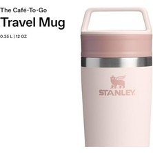 Velora Cafe To-Go Travel Mug Termos Bardak, Pembe Kuvars (Rose Quartz), 0.35 Litre