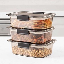 Velora 3'lü Kuru Gıda Erzak Saklama Kabı - Meyve & Sebze Saklama Kabı Seti - Kapaklı Beslenme Kabı 900ML*3