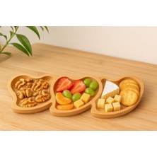 Velora Mta -Tech 3 Bölmeli Doğal Ahşap Kuruyemişlik ve Sunum Tabağı – Çerez, Atıştırmalık, Lokum, Çikolata, Kuru Meyve, Sos ve Meze Servisi Için,ev, Ofis, Kahve Yanı, Parti ve Piknik Kullanımına Uygun