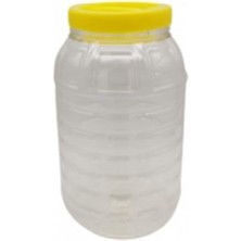 Velora - Sarı Kapaklı Şeffaf Gövde Turşu Bidonu 5 Litre