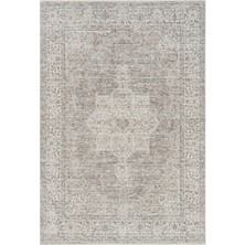 Seyran Peru 10204 Bej Antialerjik Polyester Makine Halısı – Dokuma Tabanlı, Düz Saçak, Leke Tutmaz