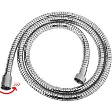 Velora Alduş Dolanmayan Patlamayan Kopmaz Duş Hortumu 360 Derece Dönerli Spiral Hortum 150-175 cm Uzayabilen Esnek