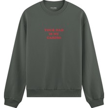 The Lucid Lab Your Dad Is My Cardio Oversize Sweatshirt - Antrasit