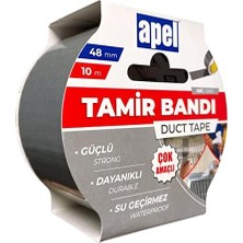 Velora Apel Tamir Bandı (Duct Tape) Askılı Karton 48 mm x 10 M Gri