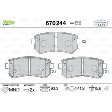 Valeo Xmpdby Arka Balata Hyundai İX35 1.6-2.0-2.0 4WD 10 Kia Cerato Ii 2.0-1.6 Cvvt-2.0 Gdi 10