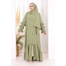 Bym Fashion Hac Umre Ferace Şal Hediye   70018 Yağ Yeşili