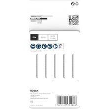 Velora Professional 5 x Dekupaj Testere Bıçağı T 101 Aof Laminant Için Özel (Laminat, Kavisli Kesim, Aksesuar Dekupaj Testeresi)