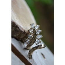 Stoneage Zirkon Taşlı Ayarlanabilir Yaprak Kadın Yüzük