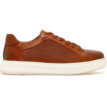 Derimod Erkek Taba Bağcıklı Kalın Tabanlı Deri Sneaker 26SFD688018