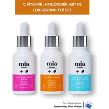Mia Klinika C Vitamini Hyalüronik Asit Ve Kolajen Serum 3'lü Set 30 ml Kuru Ciltler İçin Pürüzsüzleştirici Etki
